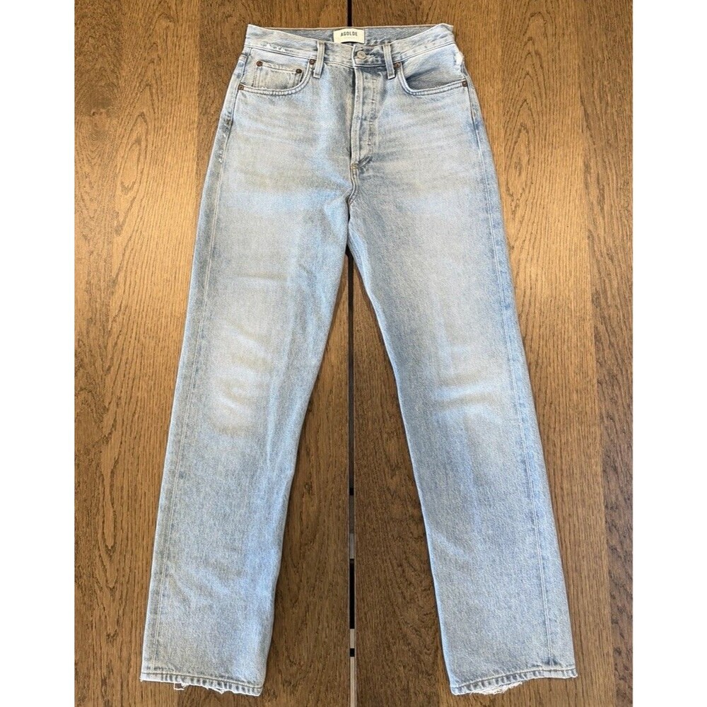 AGOLDE 90’s Pinch Waist High Rise Straight Leg Jeans Women’s 26 Light Wash Blue